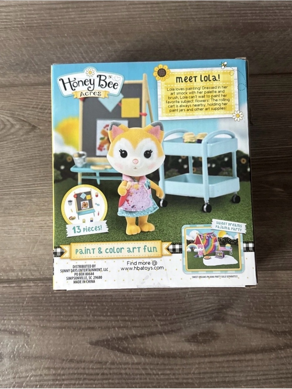Honey Bee Acres "Meet Lola" Paint & Color Art Fun Toy - Yellow Cat Figurine